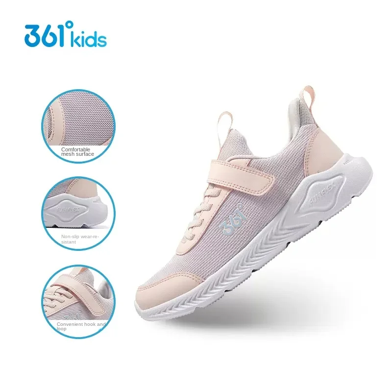 361 Degree Children's Shoes Boys Running kid's Shoes Mesh Breathable Girls' Sneakers soft comfort autumn