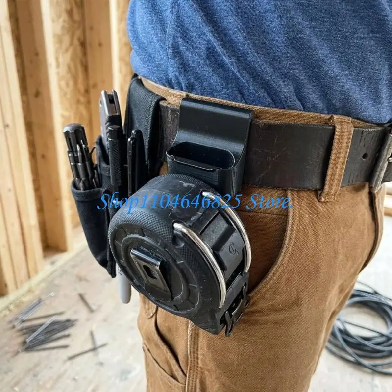 Tape Measure Clip for Belt and Pocket Carry with Storage for Home Improvement Tool Bag Use and Daily Work