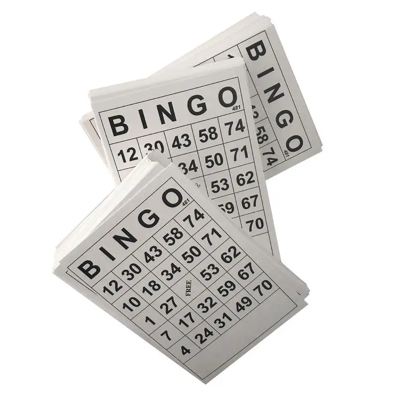 60pcs Large Bingo Cards Easy Read for Adults & Children Bingo Game Cards Sheets 0 To 75 Digits Bingo Card For Family Party