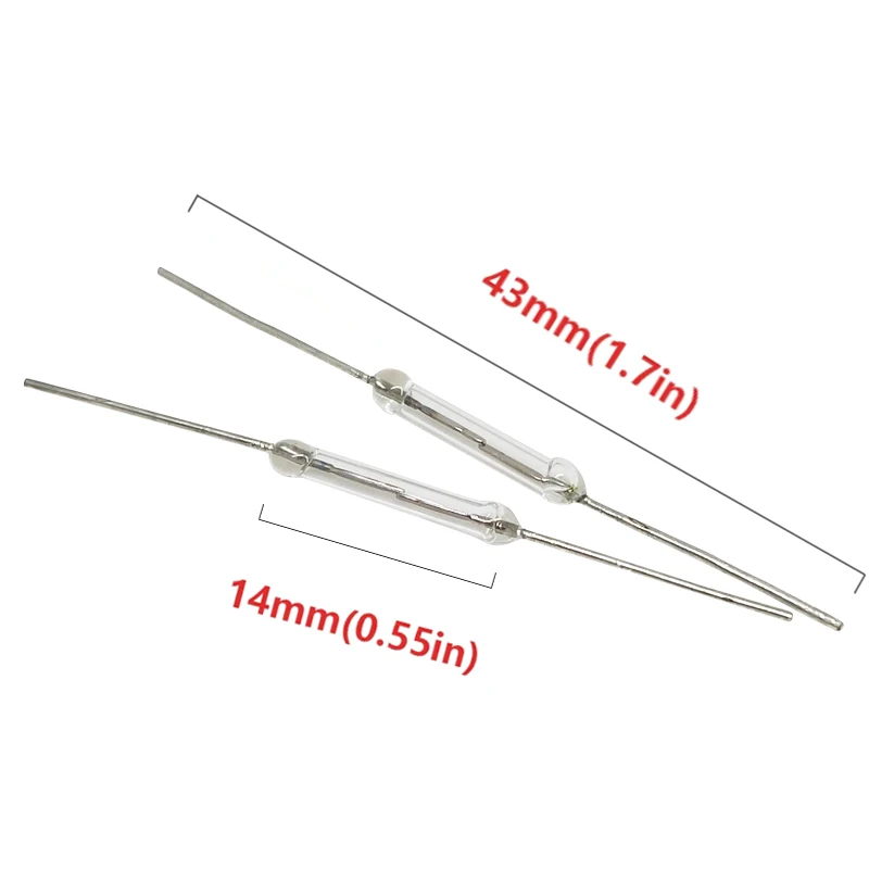 【10PCS】N/O Reed Switch Magnetic Switch 2X14MM Normally Open Magnetic Induction Switch 2*14mm