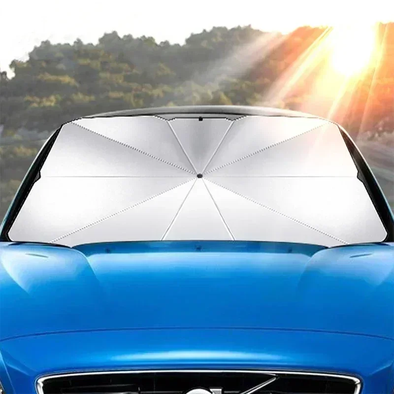 Car Windshield Sunshade Foldable Umbrella Sun Shade Front Window Cover for UV Block Heat Portable Protector Parasol view 4