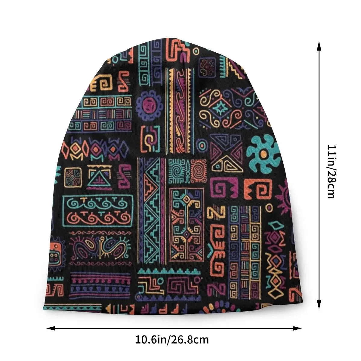 African Ethnic Tribal Art Pattern Bonnet Femme Cool Knit Hat For Men Women Autumn Winter Warm Africa Ankara Print Beanies Caps