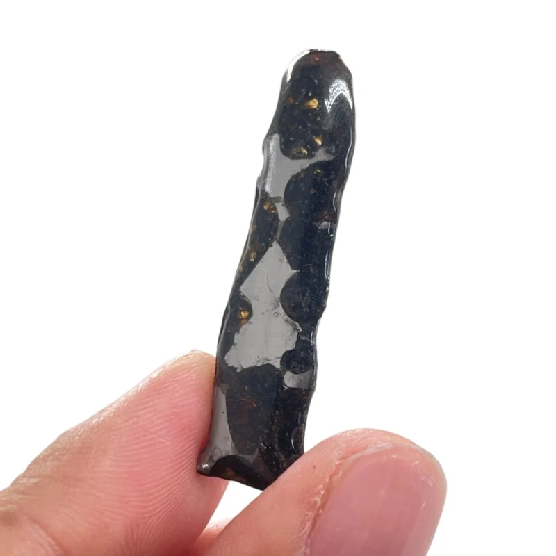 Sericho Pallasite Meteorite Irregular Specimen Natural Olivine Inclusion Polished Meteorite Slice Mineral Collection -TA853