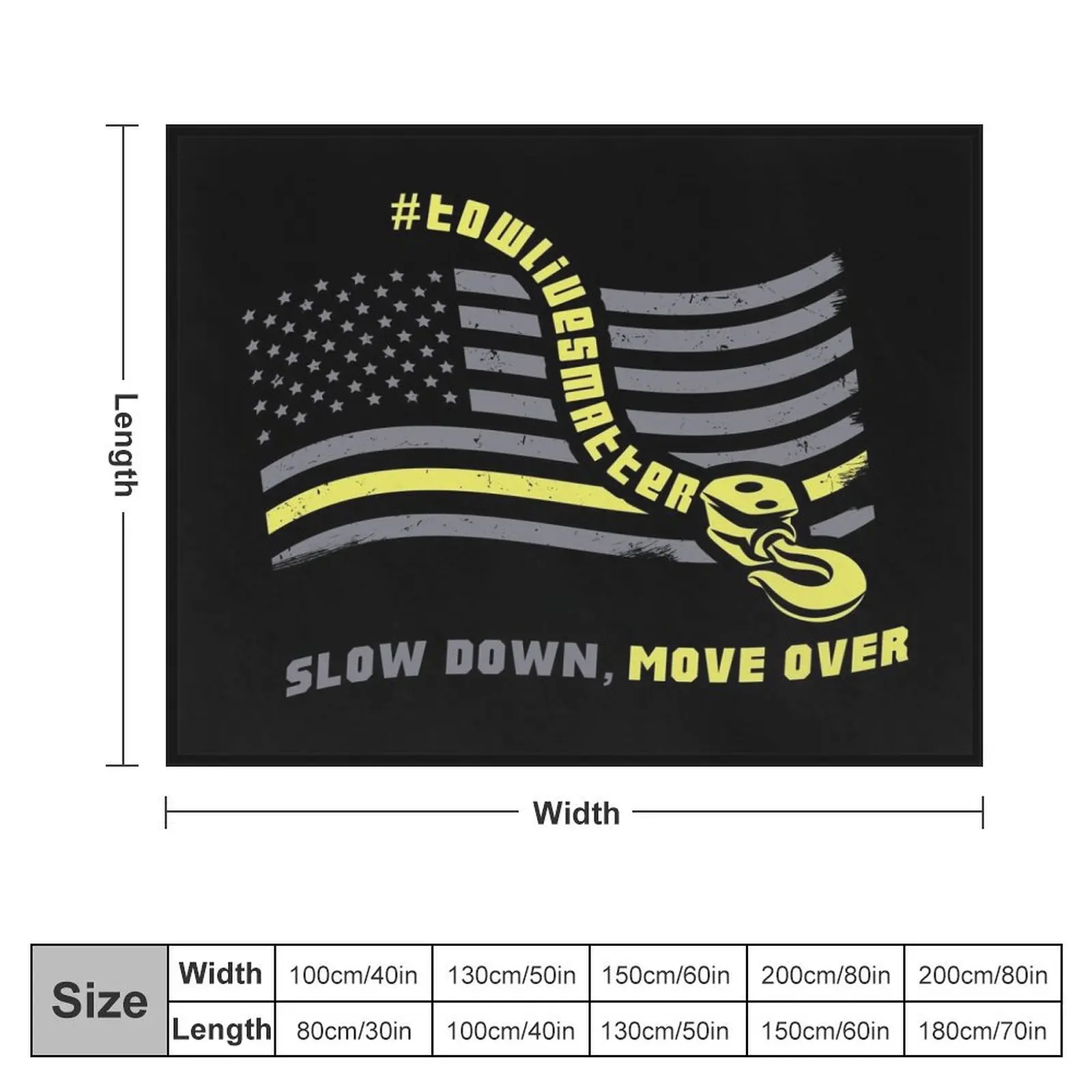 Slow Down Move Over - Tow Truck Operator Gift Throw Blanket Large decorative Vintage christmas gifts Blankets