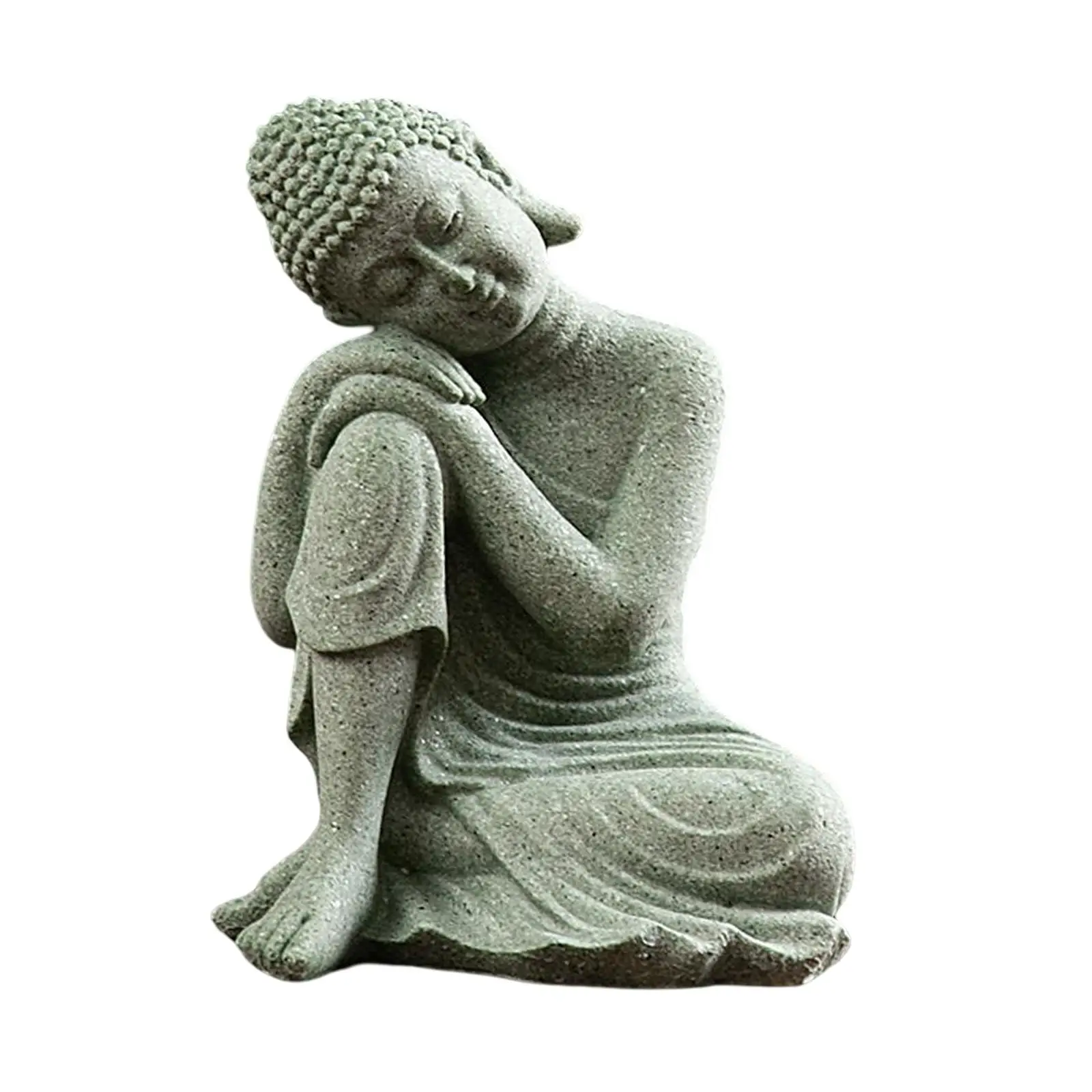 Sandstone Buddha Statue for Home Decoration Porch Figurine Ornament Indoor