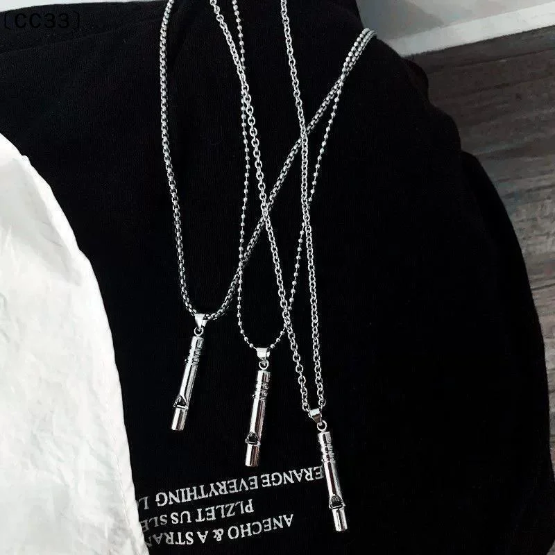 1Pc Whistle Necklace Alloy Loud Durable Outdoor Sounded Survive Tool Hiking Camping And Adventure Sports Survival Gear〔CC33〕
