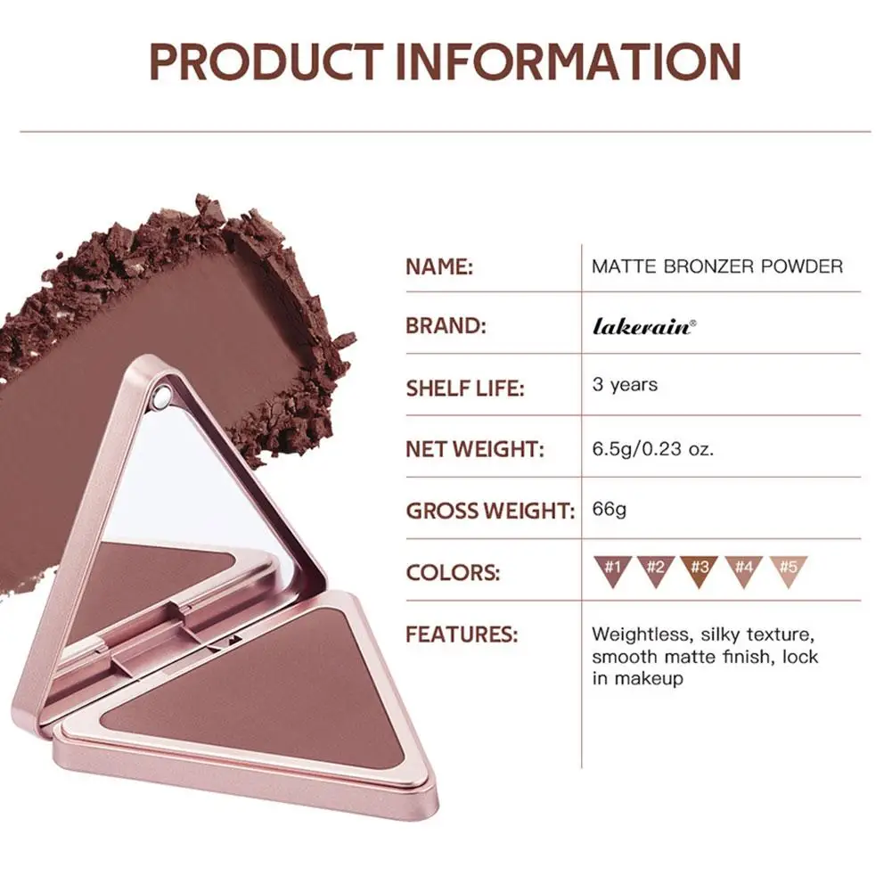 No Limits Matte Bronzer Shading Face Blusher Long Lasting Matte Plumps Appearance reduce Pores And Shine Control Cosmetics