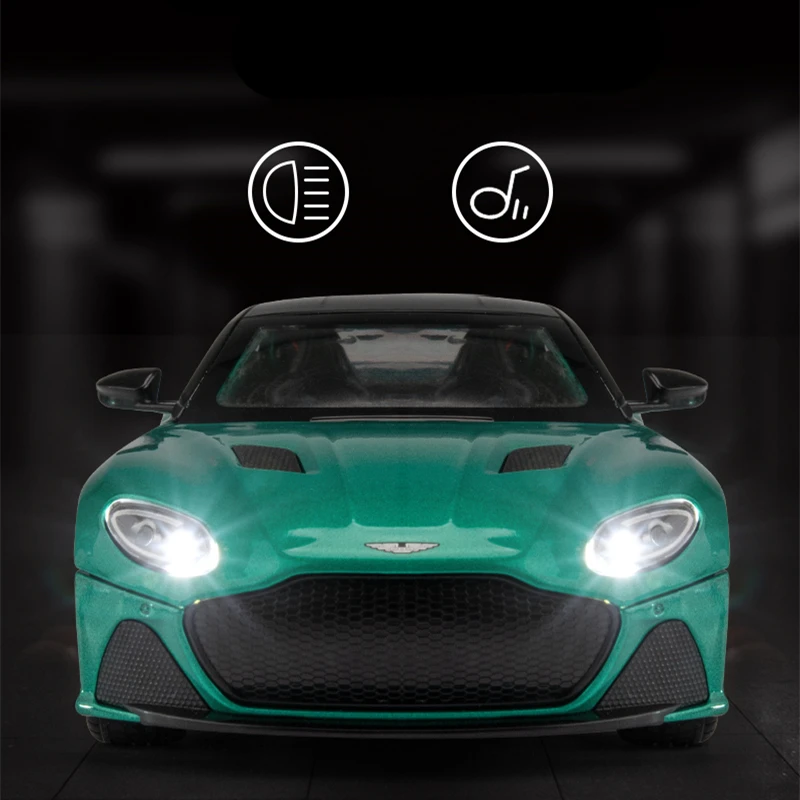 Modèle de voiture en métal Aston Martin DBS Smile Leggera, voiture de sport en alliage moulé sous pression, véhicules jouets, collection de