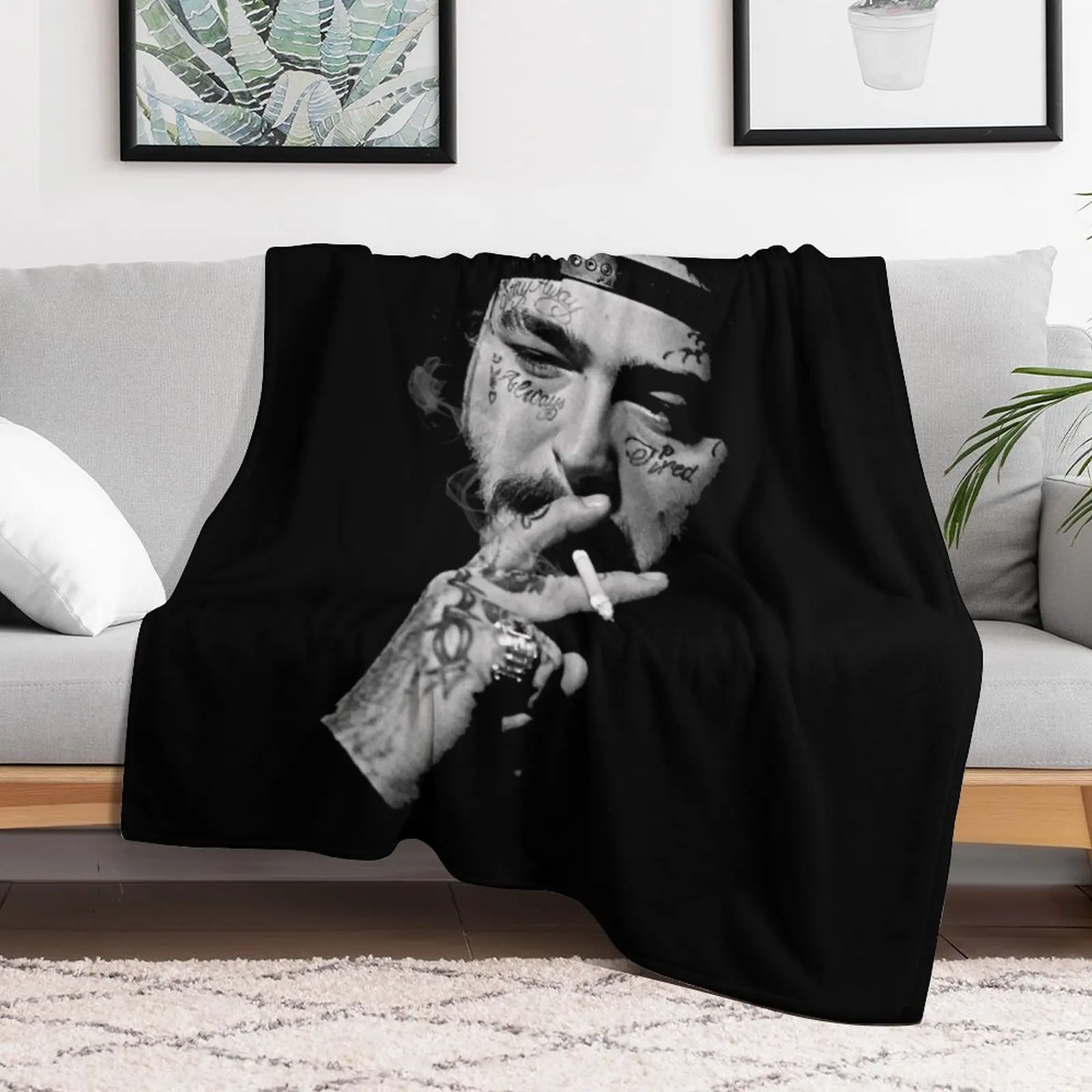 Posty Malone Universary Throw Blanket Soft Beds Retros Extra Large Throw Furry Blankets