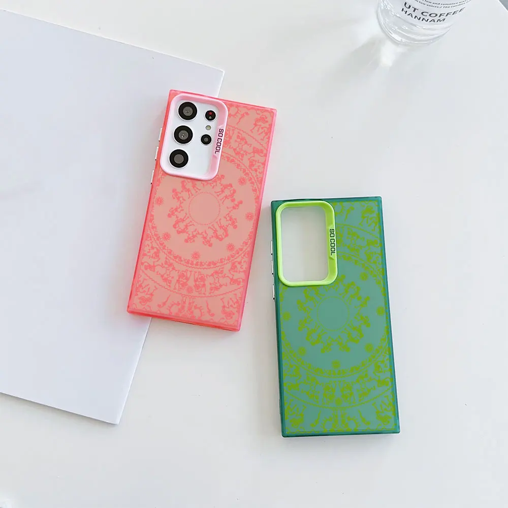 Dancing Skeleton Mandala Phone Case For Samsung A56 A55 A16 A36 A17 A15 A54 A27 A34 A12 A14 A33 A21s A53 A35 A11 A26 A51 Cover