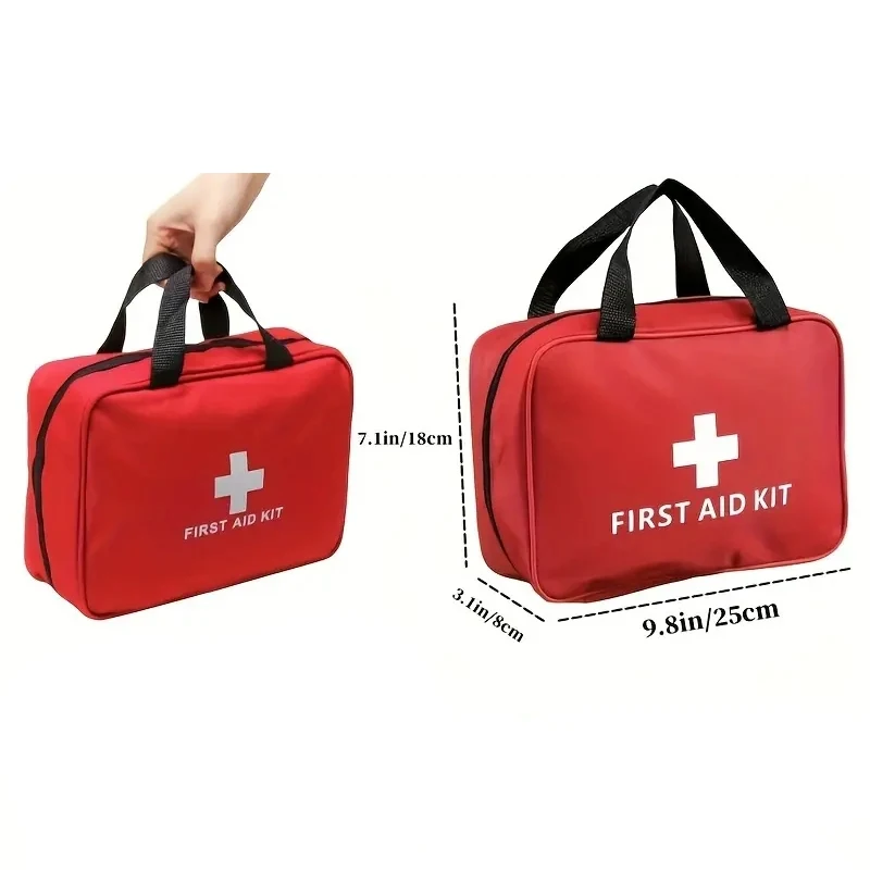 Kit de primeros auxilios piezas, suministros médicos de emergencia multiusos, bolsa médica portátil, al aire libre para senderismo, Camping y más, 184