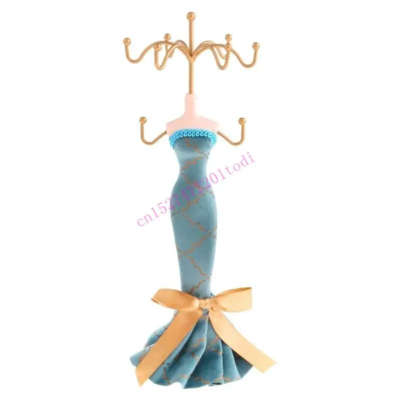 M76B Gilded Jewelry Stand Princess Dress Design Dispring Storage Display