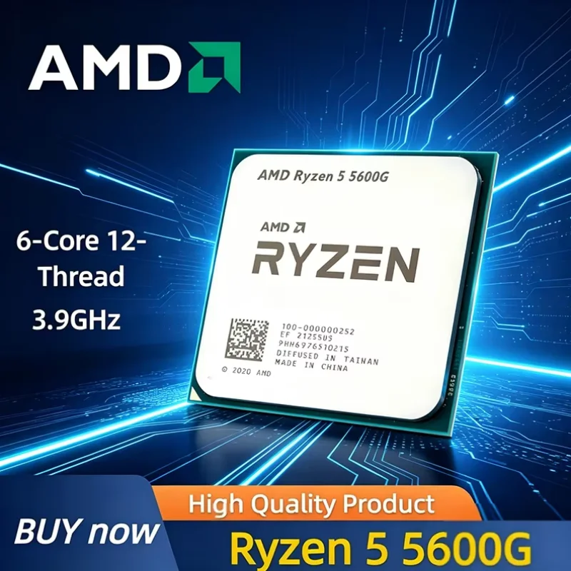 AMD Ryzen 5 5600G Gaming CPU, 6-Core 12-Thread, 4.4GHz Max B