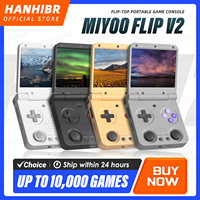 MIYOO FLIP V2 Handheld Game Console 3.5'' IPS Screen Linux OS Onion OS Retro Video Game Consoles Free Storage Bag Children Gifts