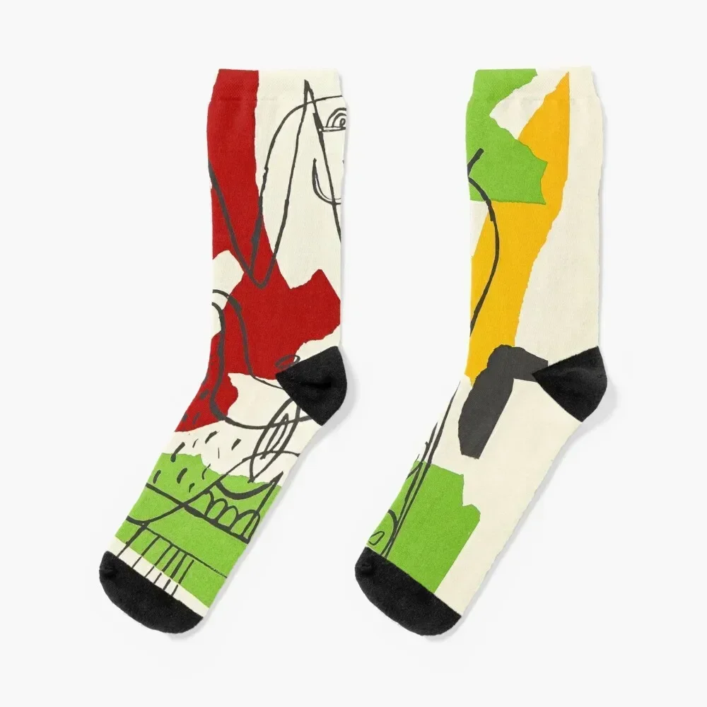 

Le Corbusier Exhibition poster Socks Wholesale football New year's new in's Socks Women Men's