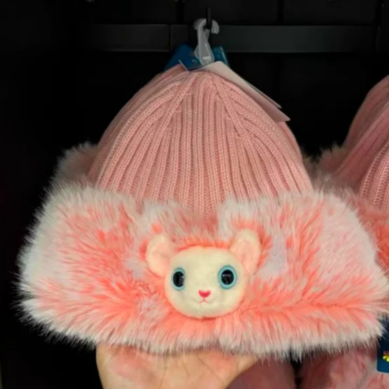 Magic School at Universal Beijing Resort - Plush Fuzz Knitted Hat in Pink, Warm Winter Cap, Perfect Gift and Souvenir for Girls