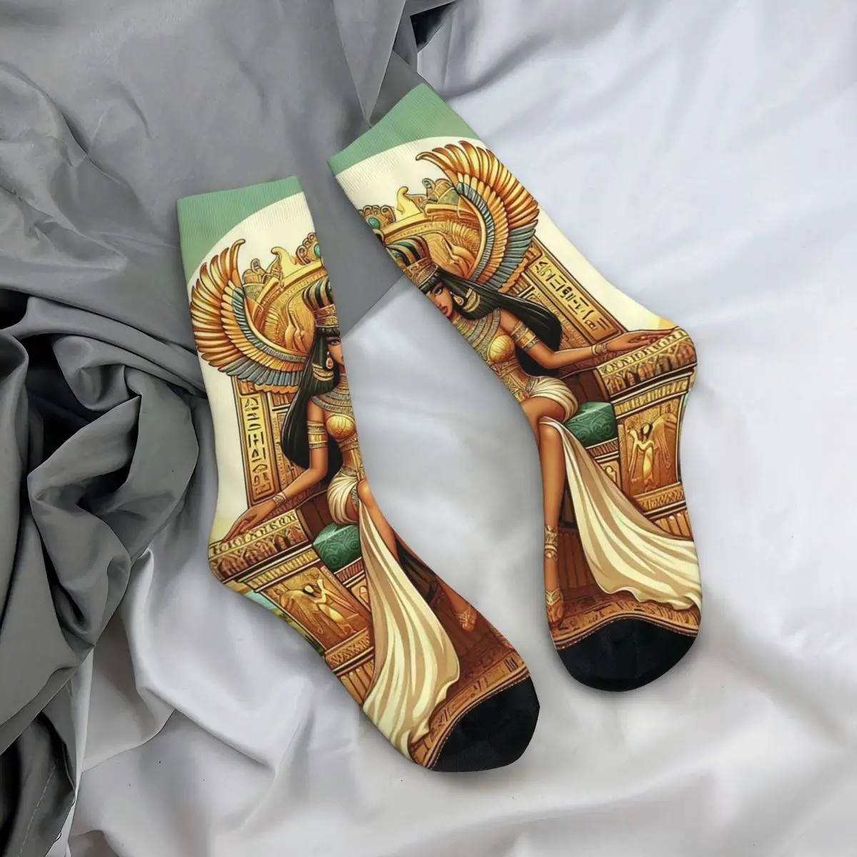 

Носки на все случаи жизни с изображением древнеегипетских мифологических персонажей, забавные длинные носки для мужчин и женщин, подарки на День святого Валентина