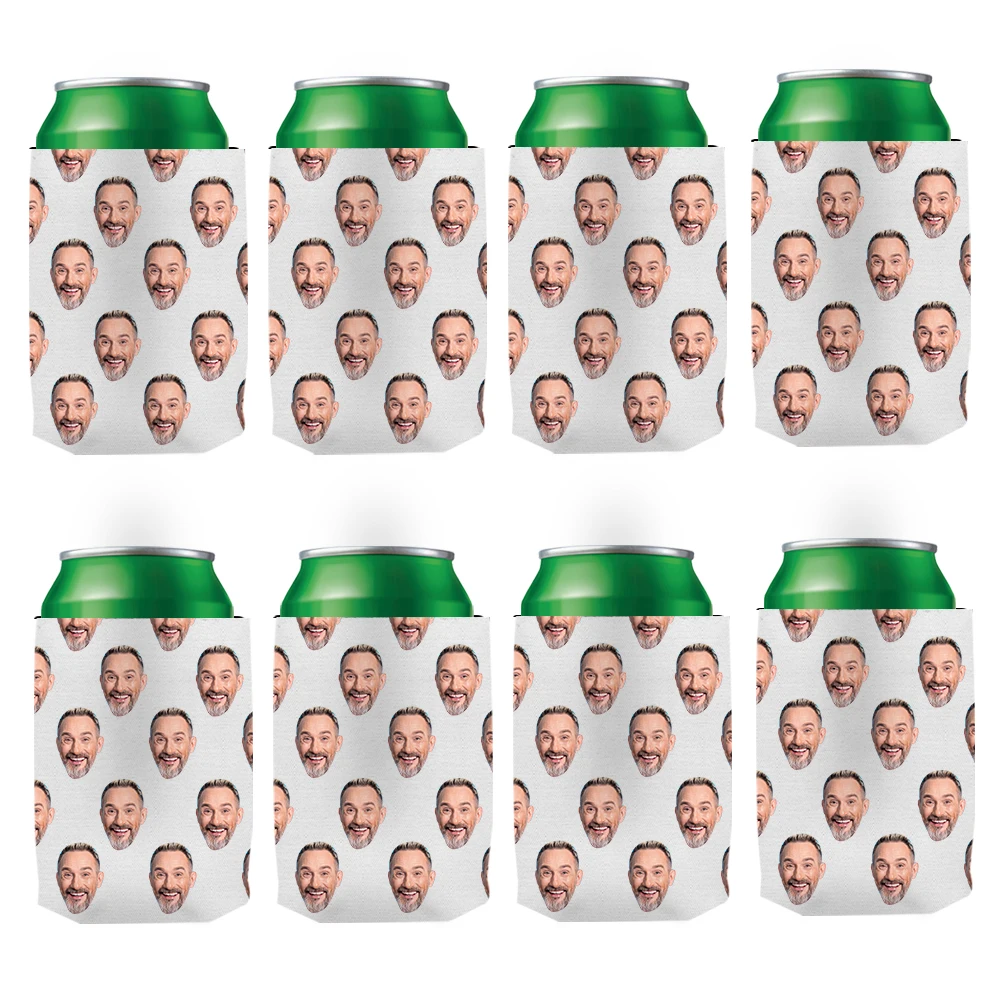 Customize birthday avatars and photos to decorate beer bottle cup covers, birthday party beer and beverage decoration props