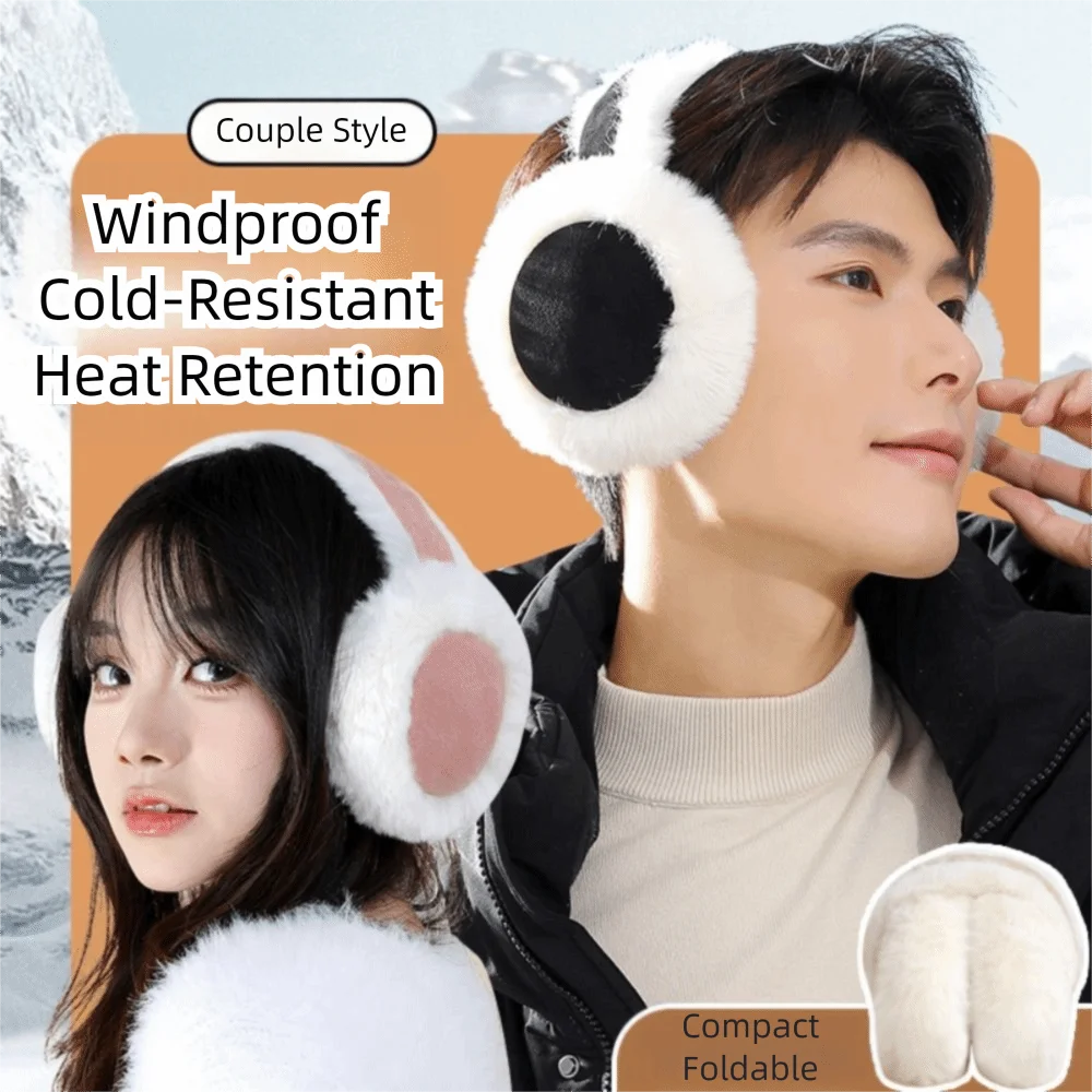 Fashion Warm Earmuffs Cold Protection Antifreeze Ear Protectors Foldable Earflaps Soft Suede Ear Warmer For Women Man