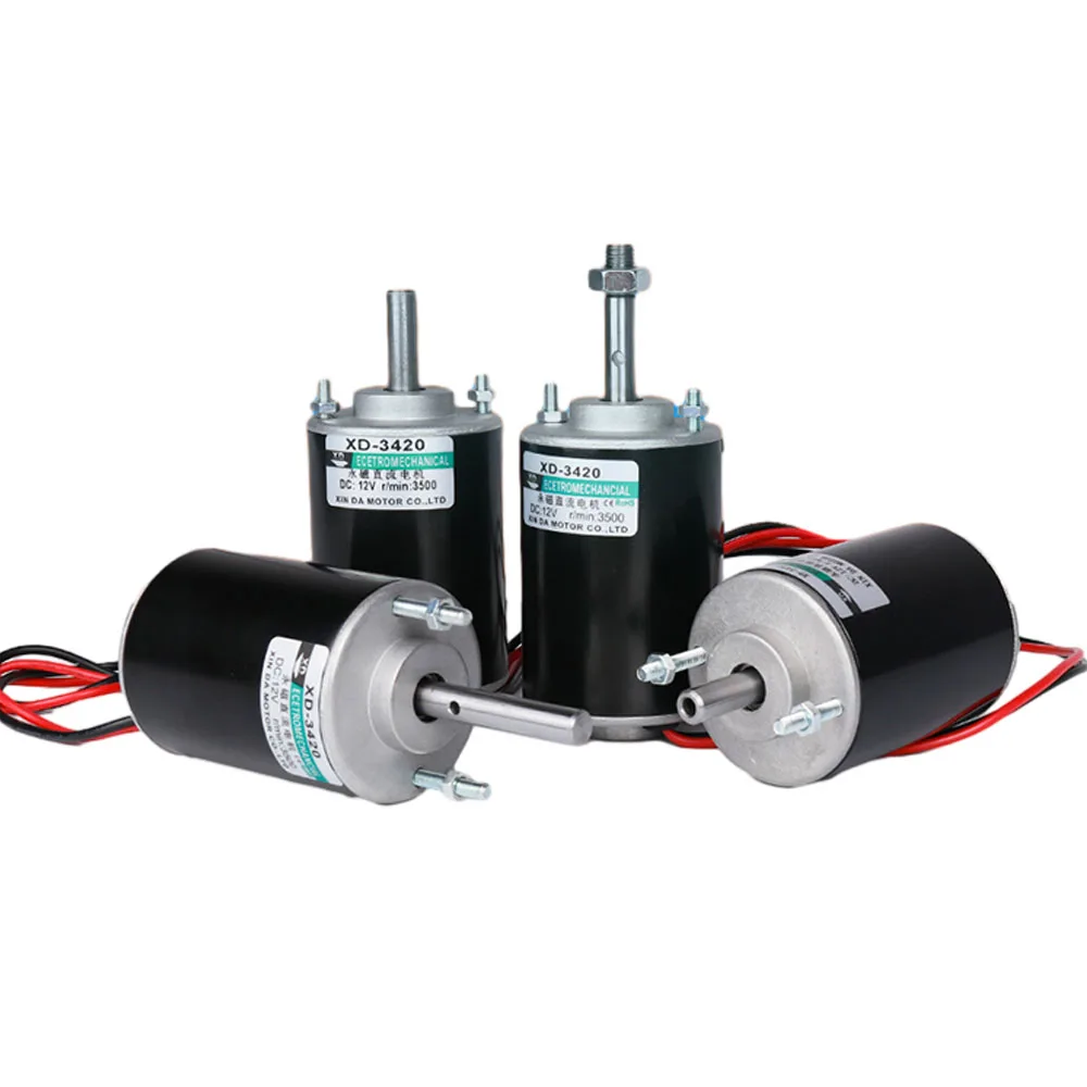 DC12/24V 30W Permanent Magnet Electric DC Motor High Speed 3500RPM/7000RPM Forward and Reverse DC Motor For DIY Generator Sander