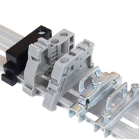 10/20pcs Single and double layer C45 rail terminal fixings terminal block TH35 open E-UK EW-35 TBR-F EB3