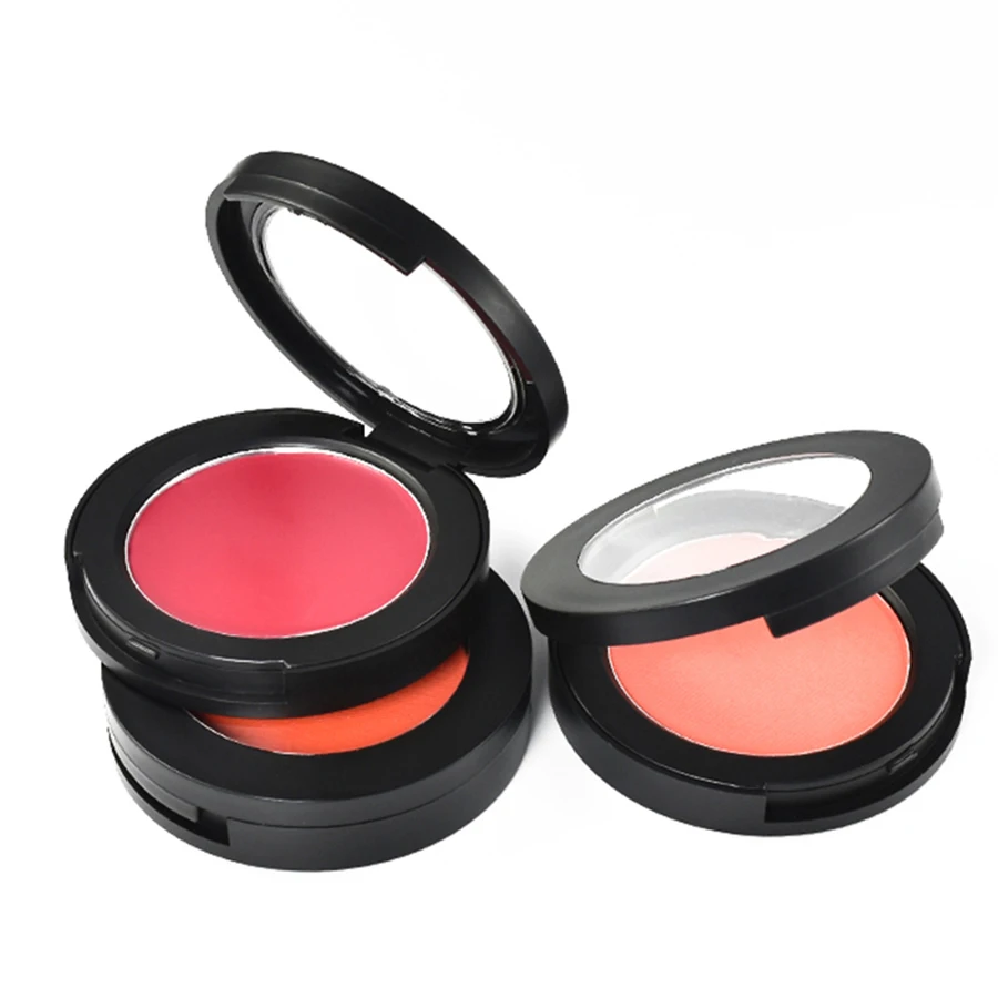 Fard à joues en poudre et crème avec couvercle transparent, 13 couleurs, marque privée, Logo personnalisé, longue durée, haute teneur en pigments, pêche, maquillage imperméable, vente en gros