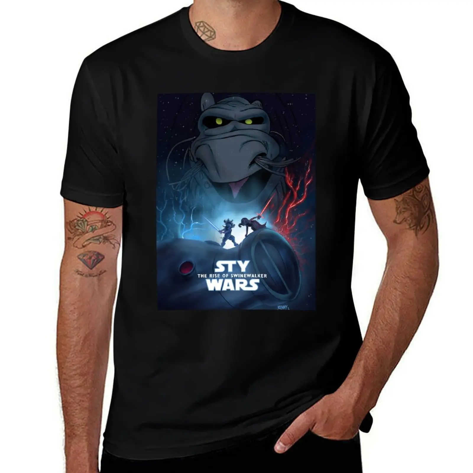 

Sty Wars: The Rise of Swinewalker T-Shirt t shirts for man graphic vintage men t shirt cotton 100% t shirt custom print T-Shirt