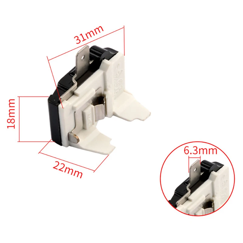 QP1/2 1/3 1/4 1/5 1/6HP Starter รีเลย์ 1 Pin ตู้เย็น Starter รีเลย์ตู้เย็น Overload Protector สําหรับเครื่องทําความเย็น