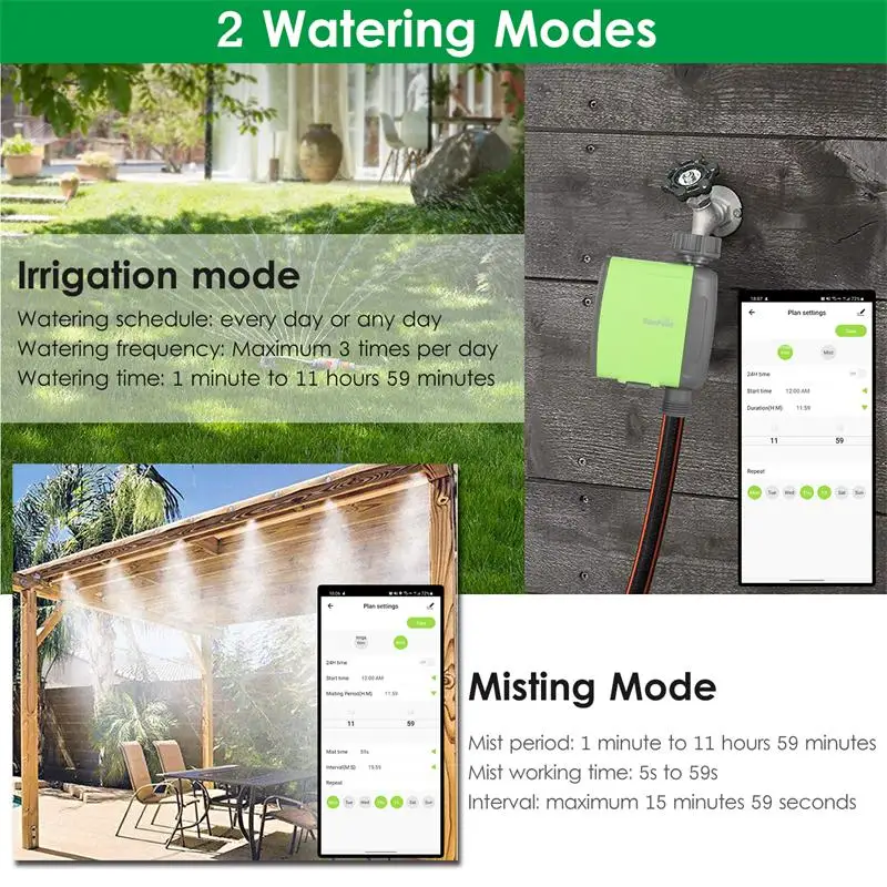 Tuya Bluetooth Smart Irrigation System APP Control Garden Automatic Sprinkler Water Timer Digital Irrigation Water Timer