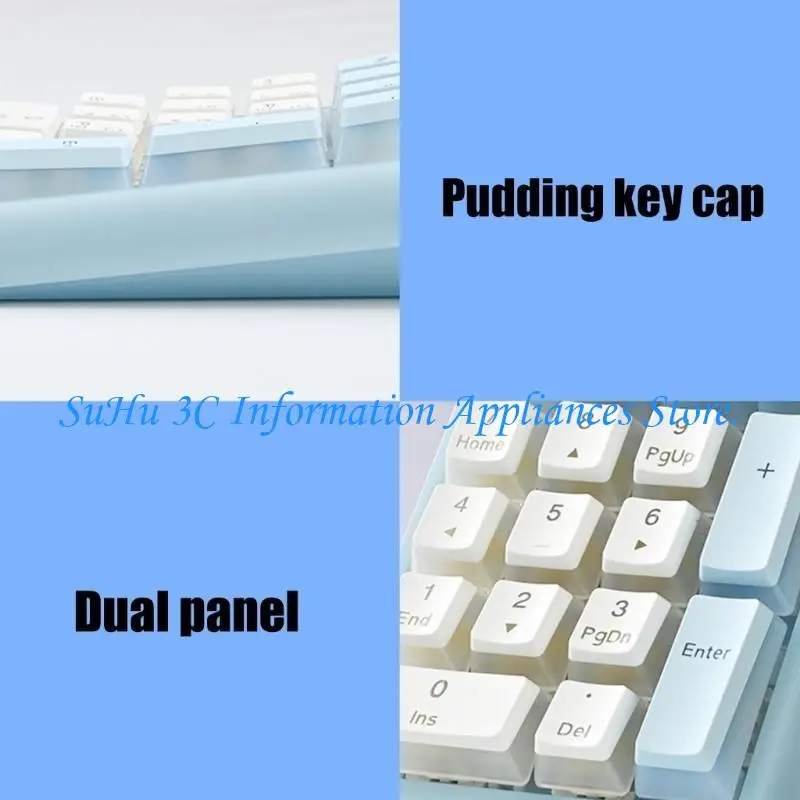 Mechanical Number Pad 21 Hot Swappable Numpad Corded USB C Numeric Keypad LED