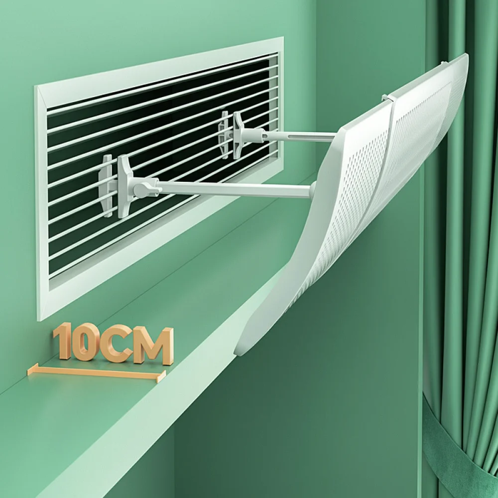 Air Conditioner Wind Deflector For Office Central AC Anti Direct Blow Baffle Adjustable Air Duct Guard Home Cooling Shield