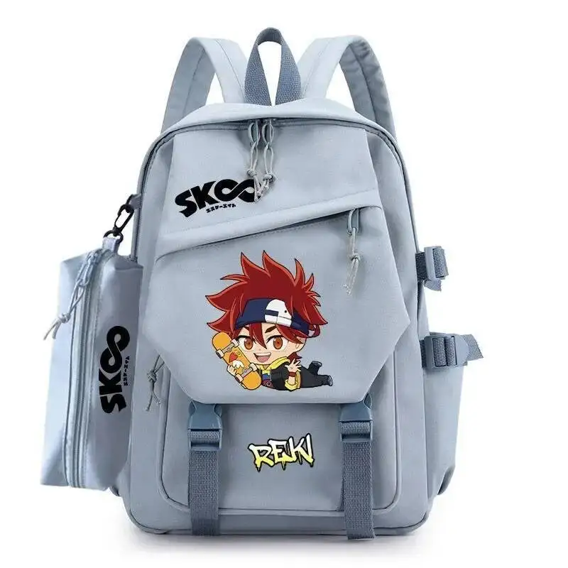 Anime Game Blue SK8 The Infinity Estudantes Adolescentes Mochilas Escolares Mochilas