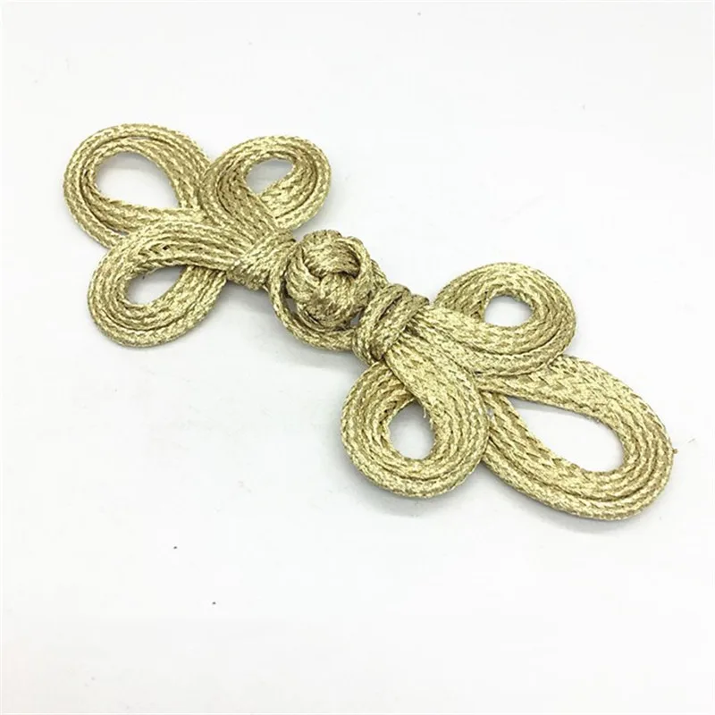 DoreenBeads Golden Color Chinese Frog Buttons Christmas Trees Leaves Shape Chinese Knot Buttons DIY Cheongsam Tang Suit 1Pair