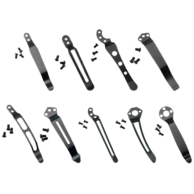 Knife Tool DIY Accessories Folding Knife Holder Stainless Steel Back Clip Pocket Holder Knife Clip 24BD