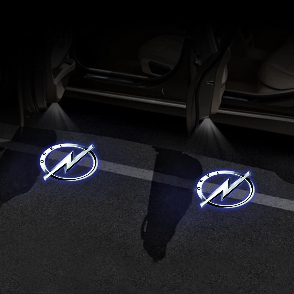 2PCS Car Door Wireless HD Welcome Light Led Projector Lamp For Opel OPC Astra G H J K F Corsa D Zafira B Insignia GTC Adam Mokka view 4