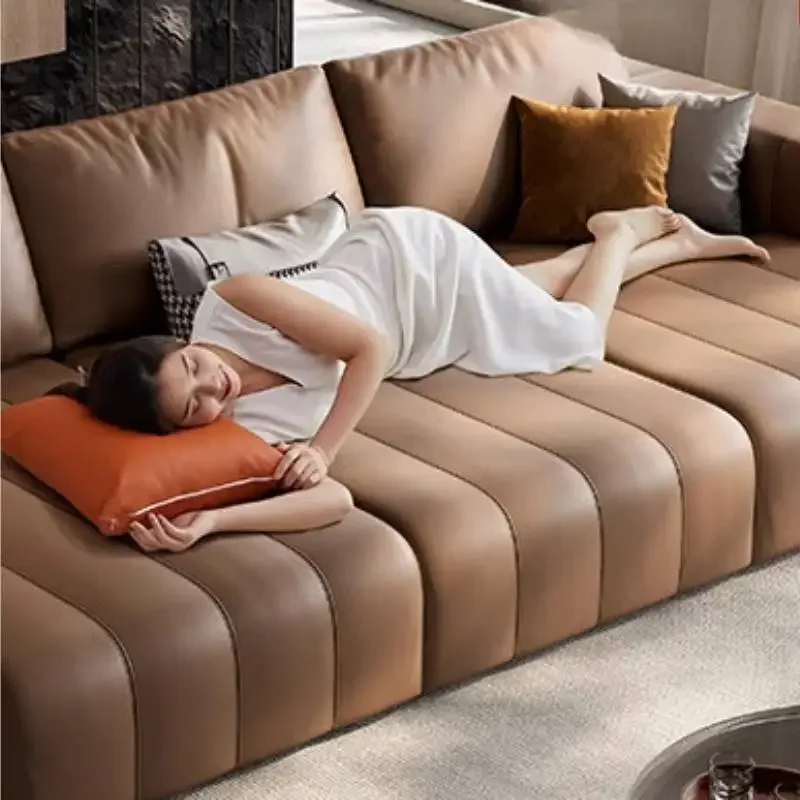Brown European Electric Sofas Single Lazy Luxury Relax Curved Living Room Sofas Quality Style Sofa Wohnzimmer Furniture For Home