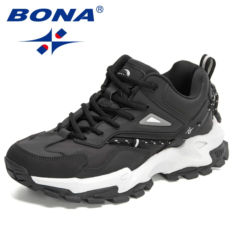 BONA 2022 New Designers Action Leather Casual Shoes Men Light Sneaker Man Fashion Breathable Comfortable Walking Shoe Mansculino