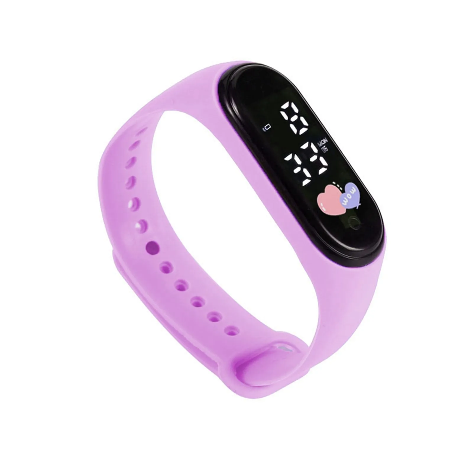 Reloj Digital LED con correa de silicona para niños y niñas, pulsera deportiva resistente al agua, Color caramelo