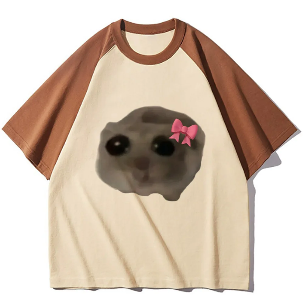 Sad Hamster t-shirt girl hip hop Grunge Gothic aesthetic women kawaii tshirt women Trendy Pastel anime