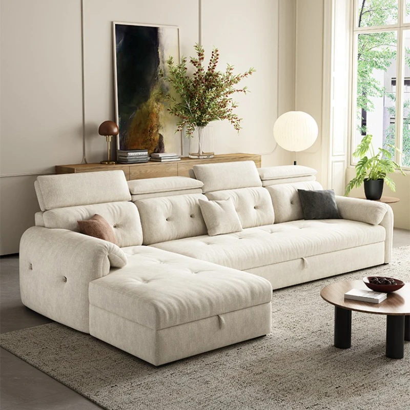 

Sofa living room 2025 new cream wind concubine sofa bed dual-purpose household storage