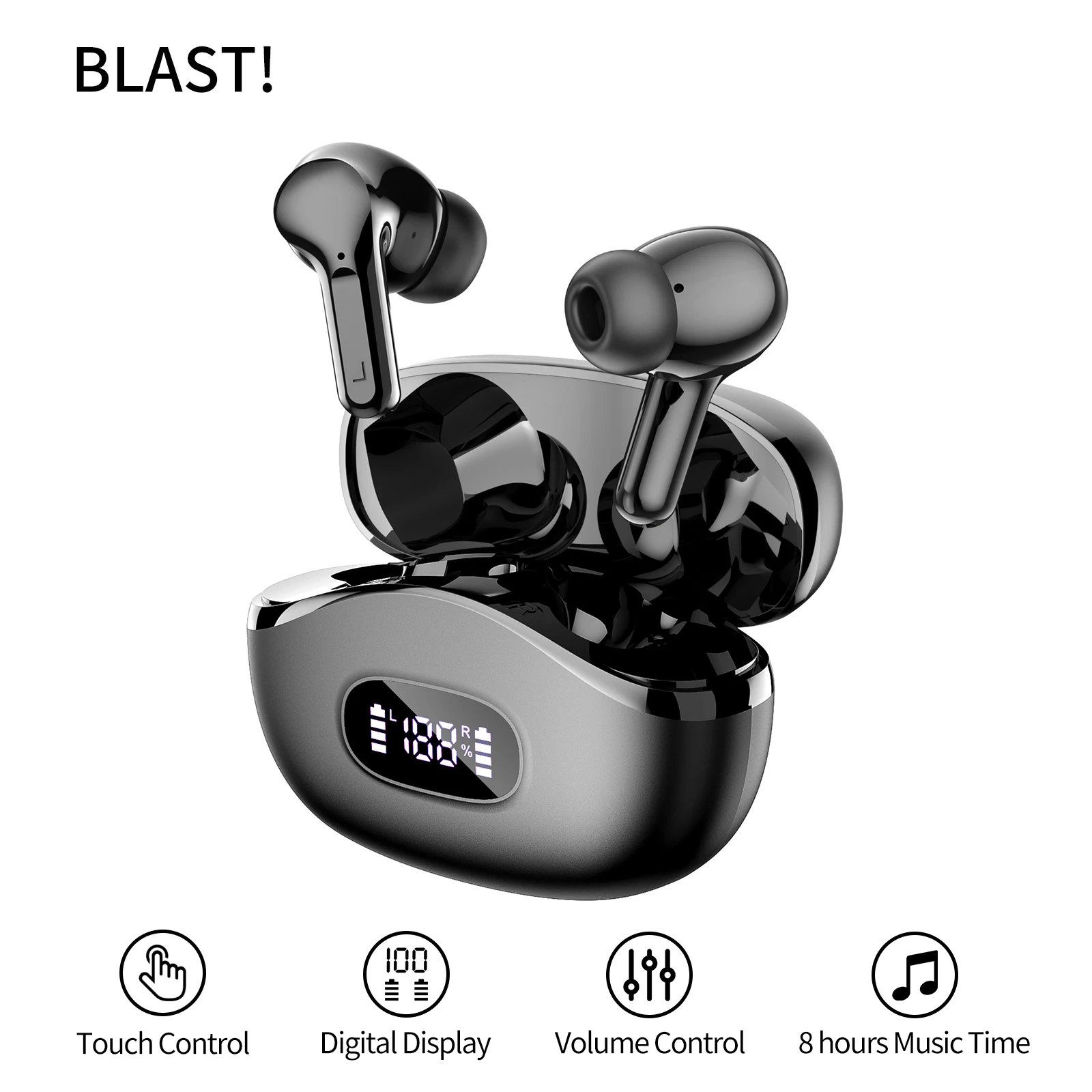 Newest BLAST! i63 True Wireless Stereo Earphones Strong bass TWS wireless headset noise reduction Touch BLAST! i63 400mah