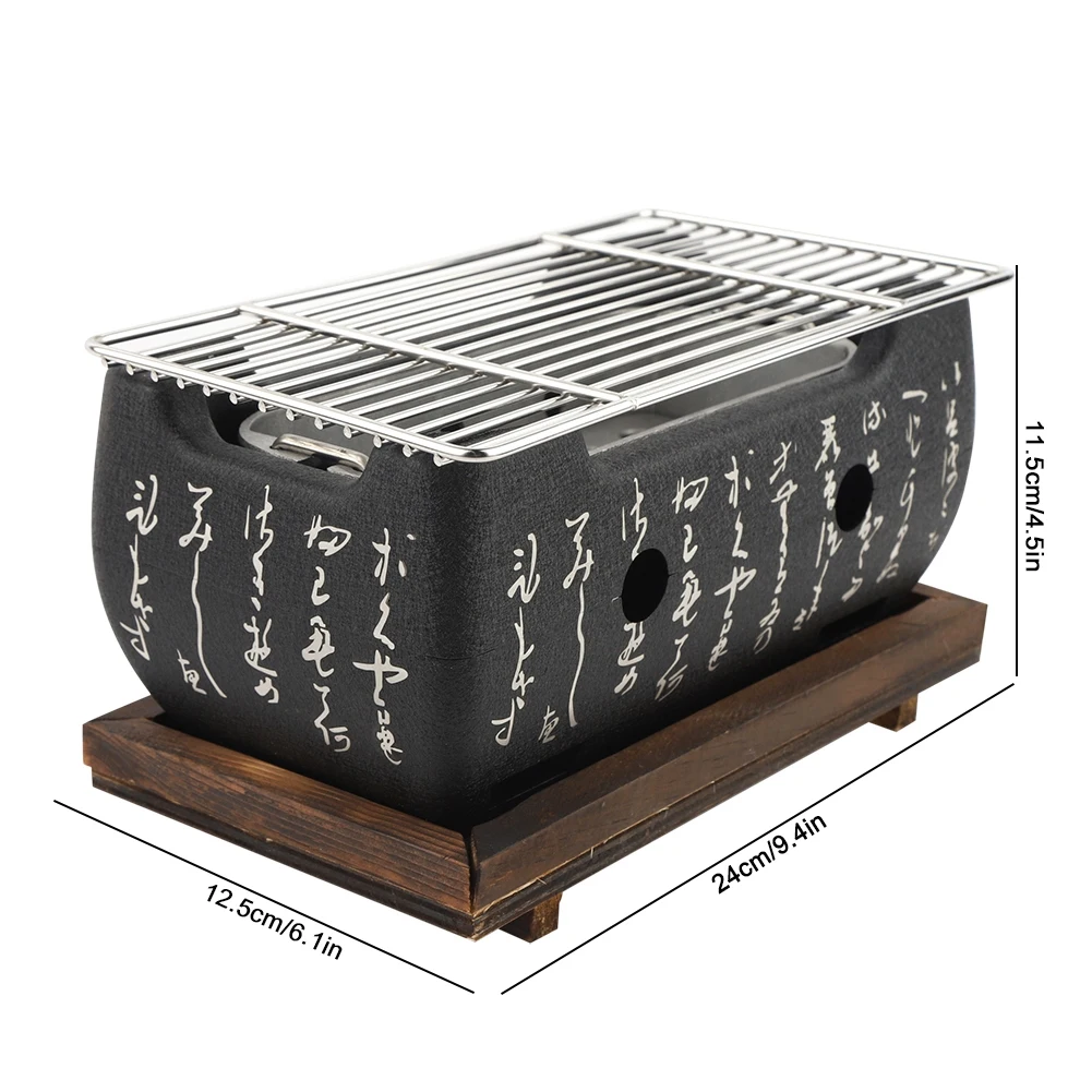 Barbecue Stove Rectangular Furnace Japanese Cuisine Charcoal Stove Japanese Barbecue Alcohol Stove Barbecue Grill Cooking Oven