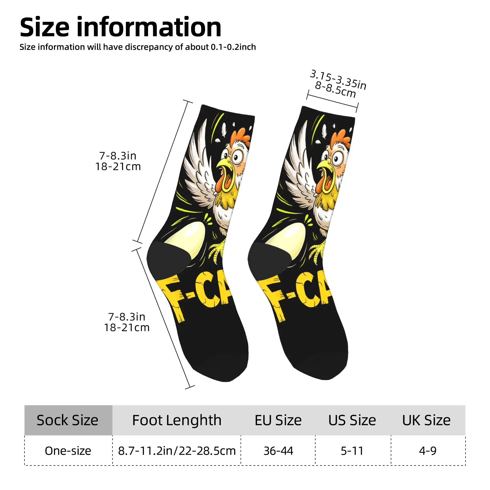 F Caw F الديك مضحك الطيور Fcawf جوارب زوجين الجوارب متوسطة لينة خمر الجوارب الربيع البكتيريا الجرافيك الجوارب هدية عيد ميلاد