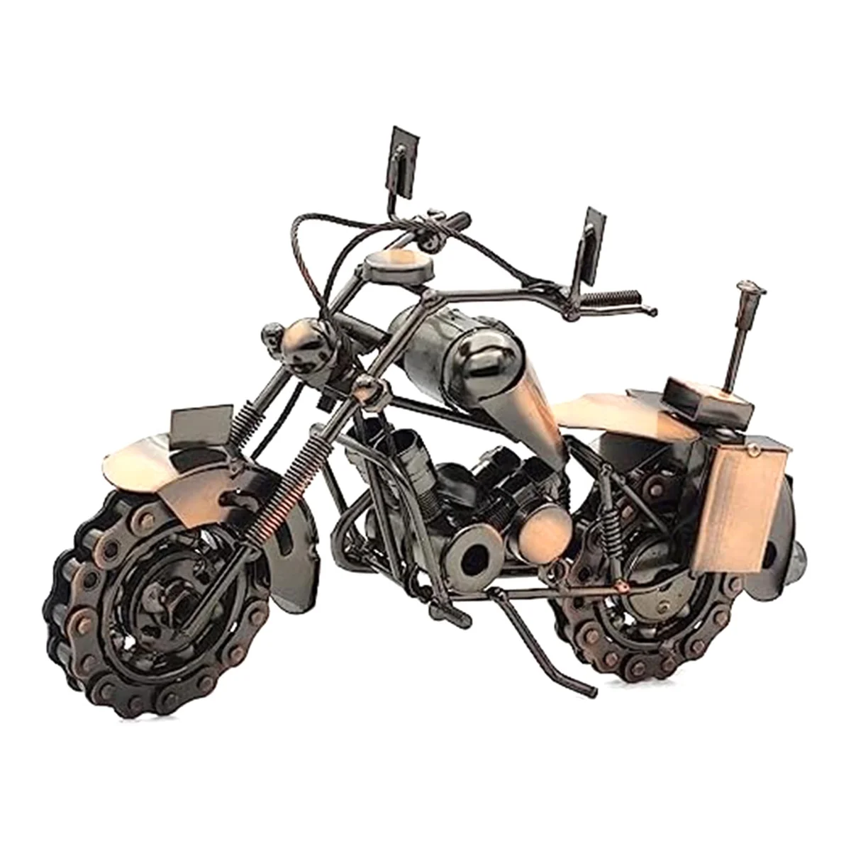 New Motorcycle Gifts for Men Unique,Birthday Gifts for Men & Women Riders, Vintage Office Decor,Scrap Metal Motorcycle Art A