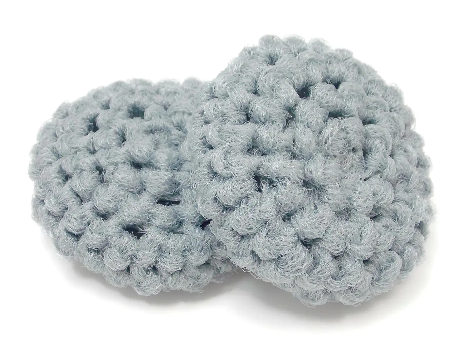 Set of 2 Grey Reusable  Scrubbies for your Zero Waste Kitchen Gray Silver