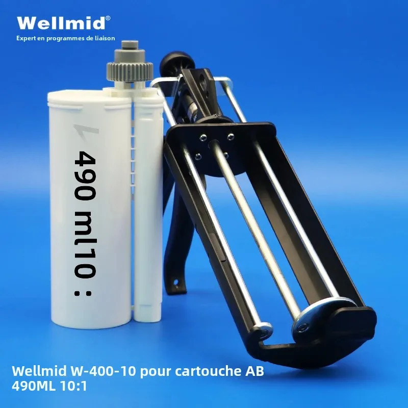 Pistolet de distribution d'adhésifs époxy 10:1, Kit 2K, distributeur de mélange Portable à Double Tube, Loctite ARALDITE, cartouche 3M, pistolet à colle AB, 490ML