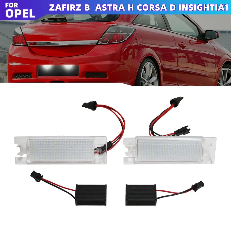 LED License Number Plate Light Lamp Bulbs For Opel Zafirz Astra Corsa Insightia