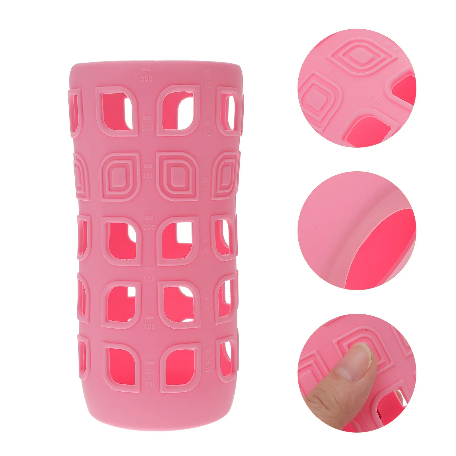 

1Pcs Feeding-Bottle Silicone Cover Soft Durable Protective Sleeve for Baby Milk Bottle Home Outdoor Use Pink Milk Bottle Cover