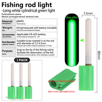 3PCS Luminous Glow Stick Model Waterproof Electronic Night Stick Ocean Fishing Light Ocean Fishing Rod Glow Light No Battery