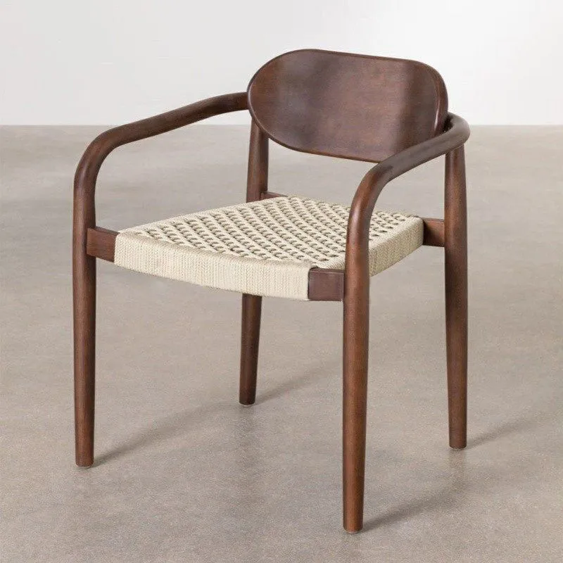 Solid wood chair ash wood wabi sabi hotel backrest armchair Guangdong Foshan solid wood dining chair